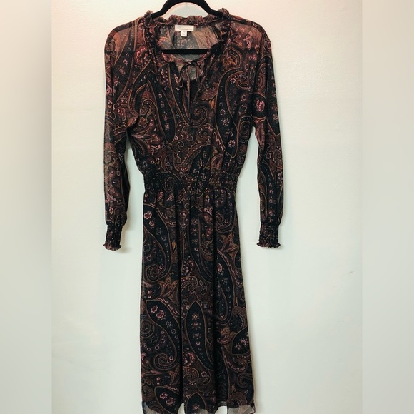 Allison Joy Dresses & Skirts - Allison Joy Lined Sheer Moody Paisley Dress Whimsigoth szXS/M